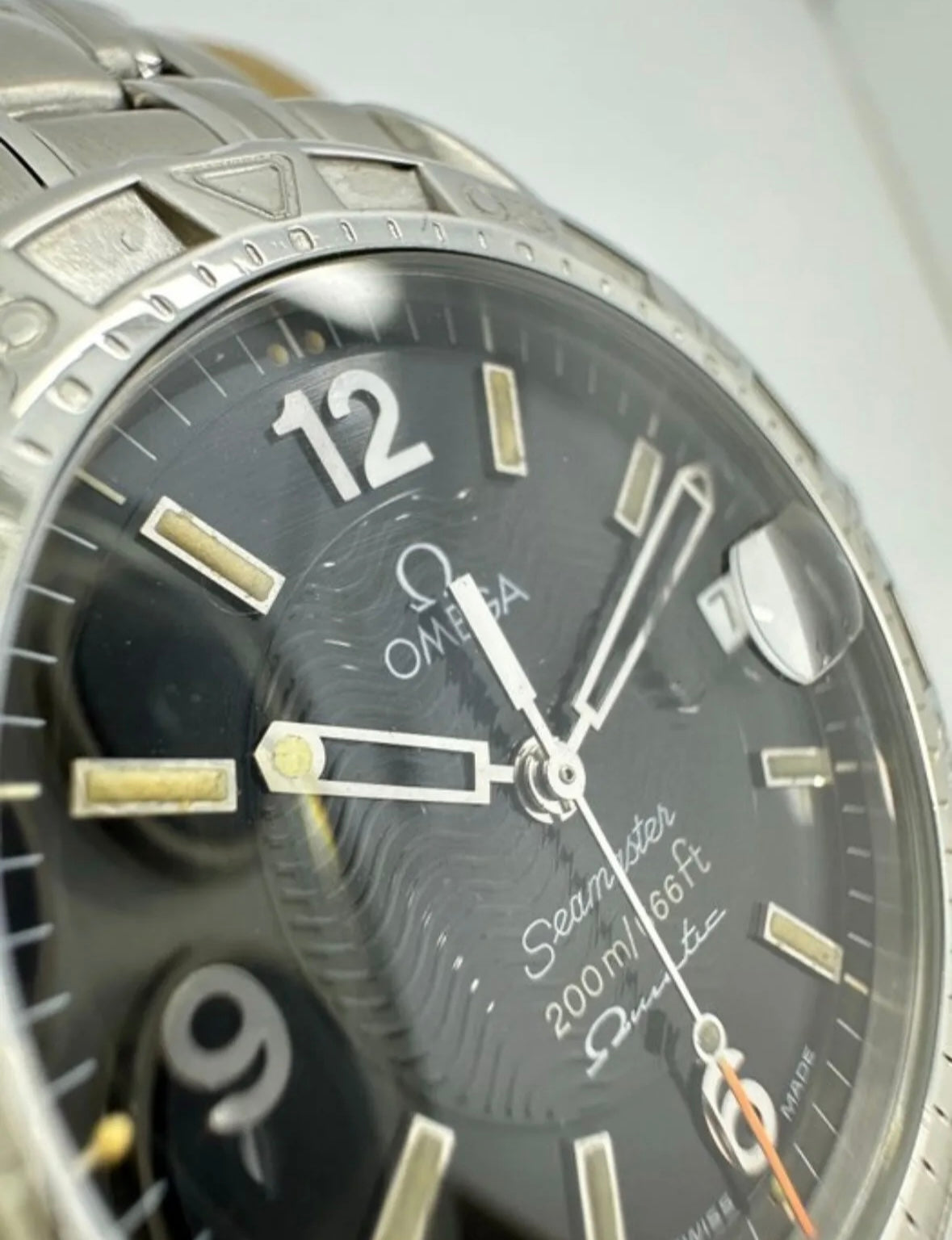 1995 Ω Omega Seamaster 200m/666 ft, Omegamatic, Black dial Men's Dive Watch