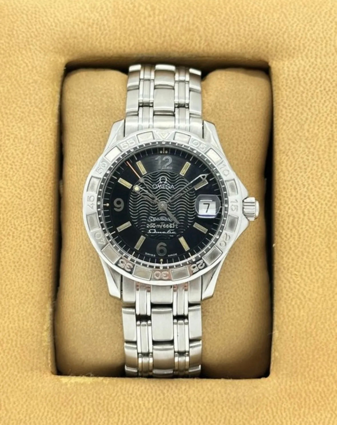 1995 Ω Omega Seamaster 200m/666 ft, Omegamatic, Black dial Men's Dive Watch