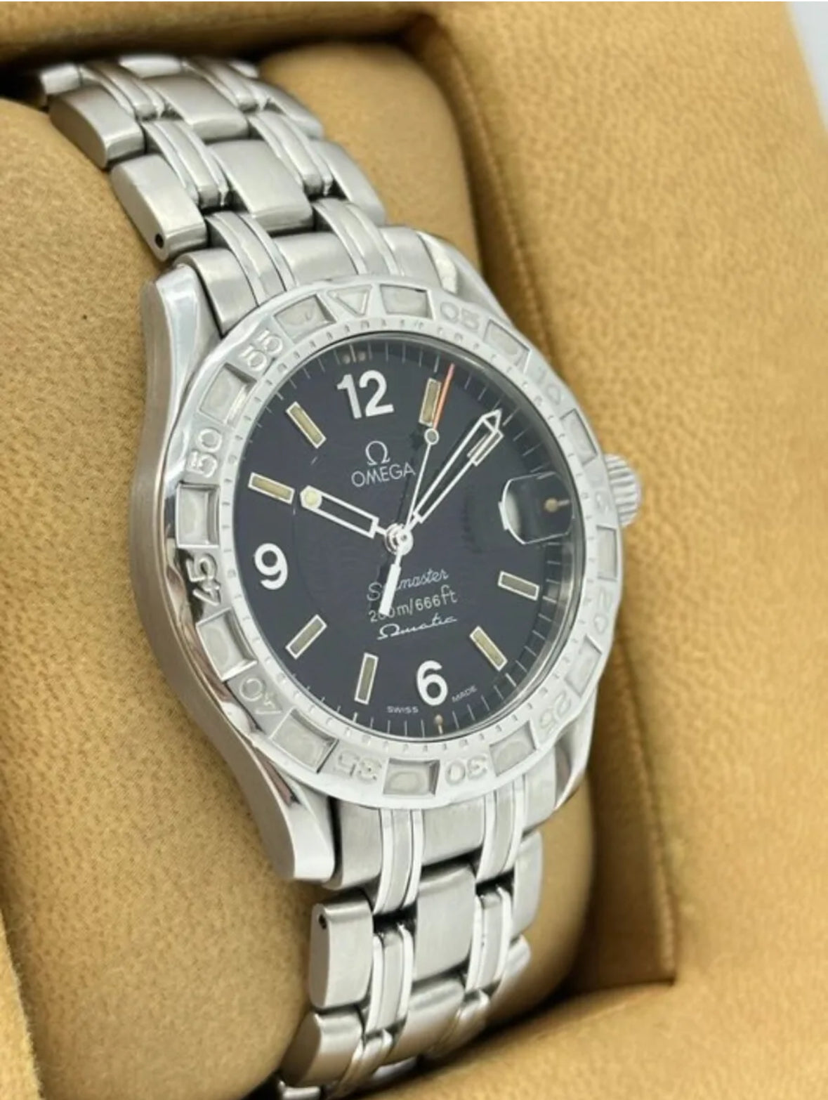 1995 Ω Omega Seamaster 200m/666 ft, Omegamatic, Black dial Men's Dive Watch