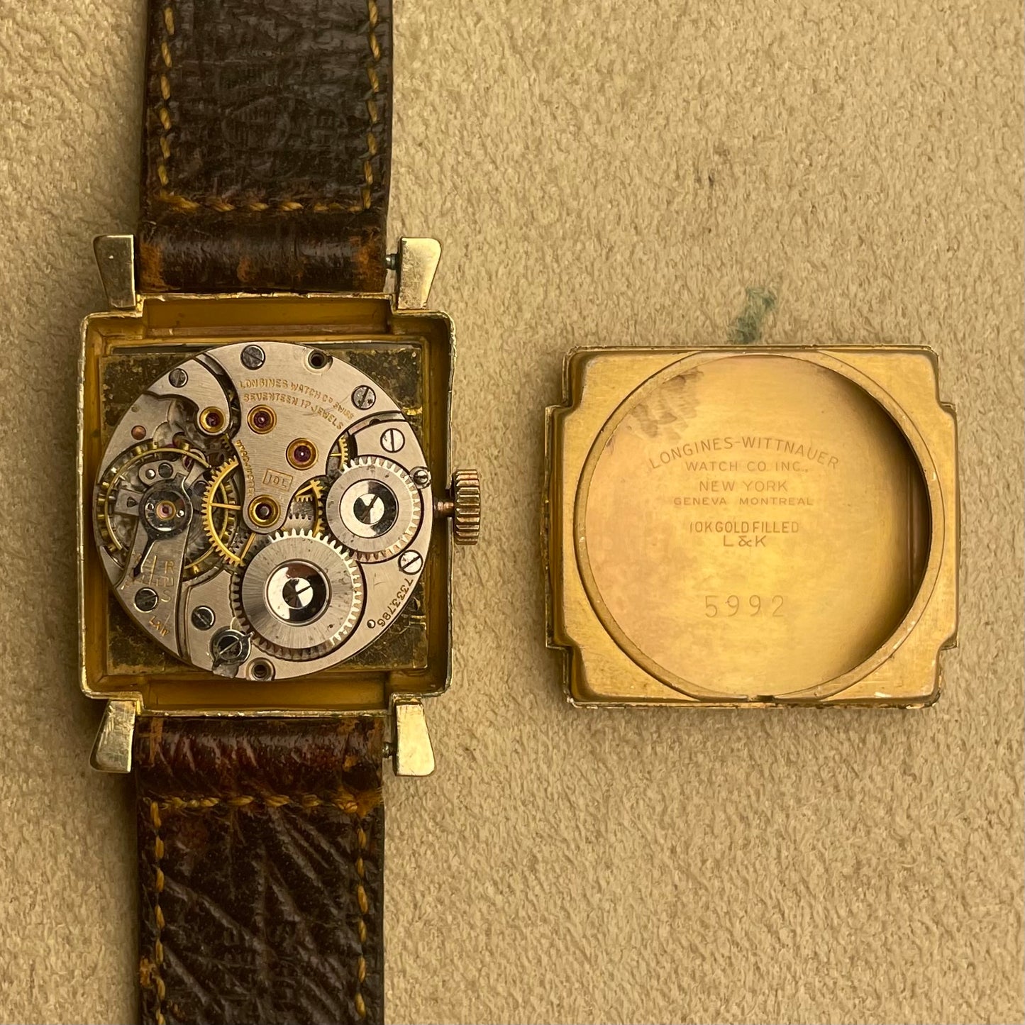 1947 Vintage Longines tank Manual, GF