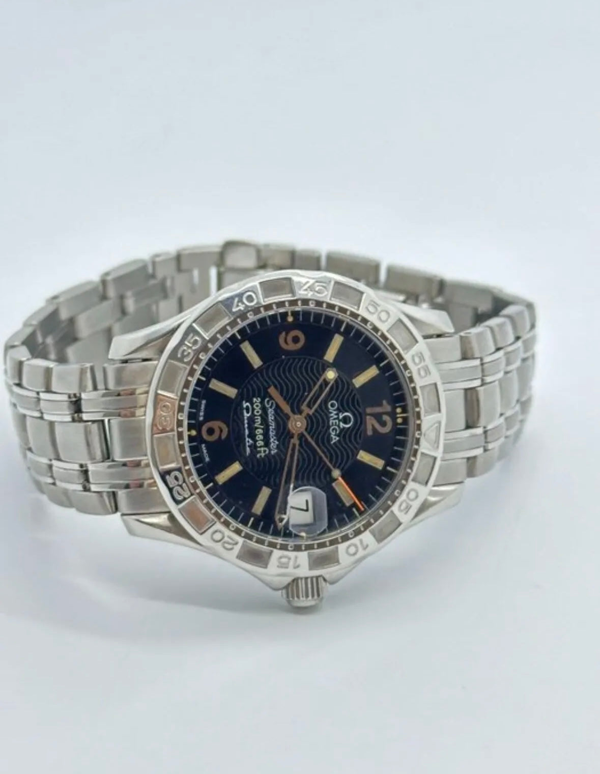 1995 Ω Omega Seamaster 200m/666 ft, Omegamatic, Black dial Men's Dive Watch